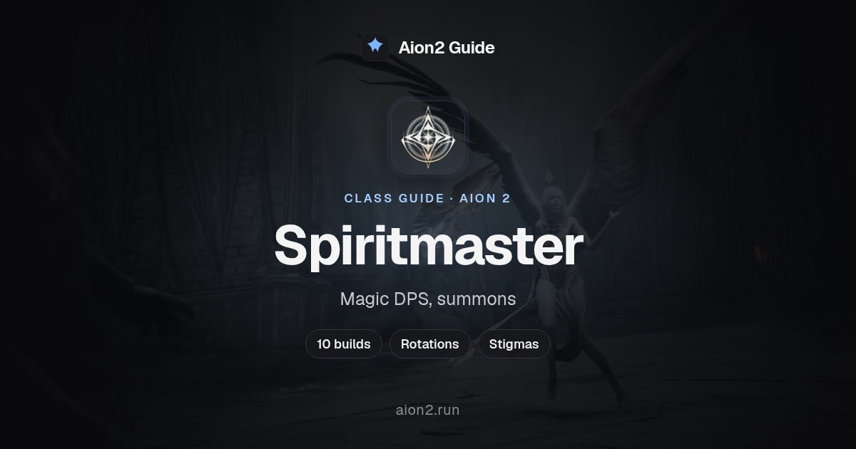AION 2 Spiritmaster guide: builds, rotation and stigmas – Aion2 Guide